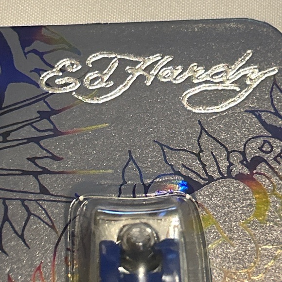 Ed Hardy 2 pc Xl Clipper Set Toenail Fingernail Ingrown Nail Grooming Set Blue - Picture 8 of 11